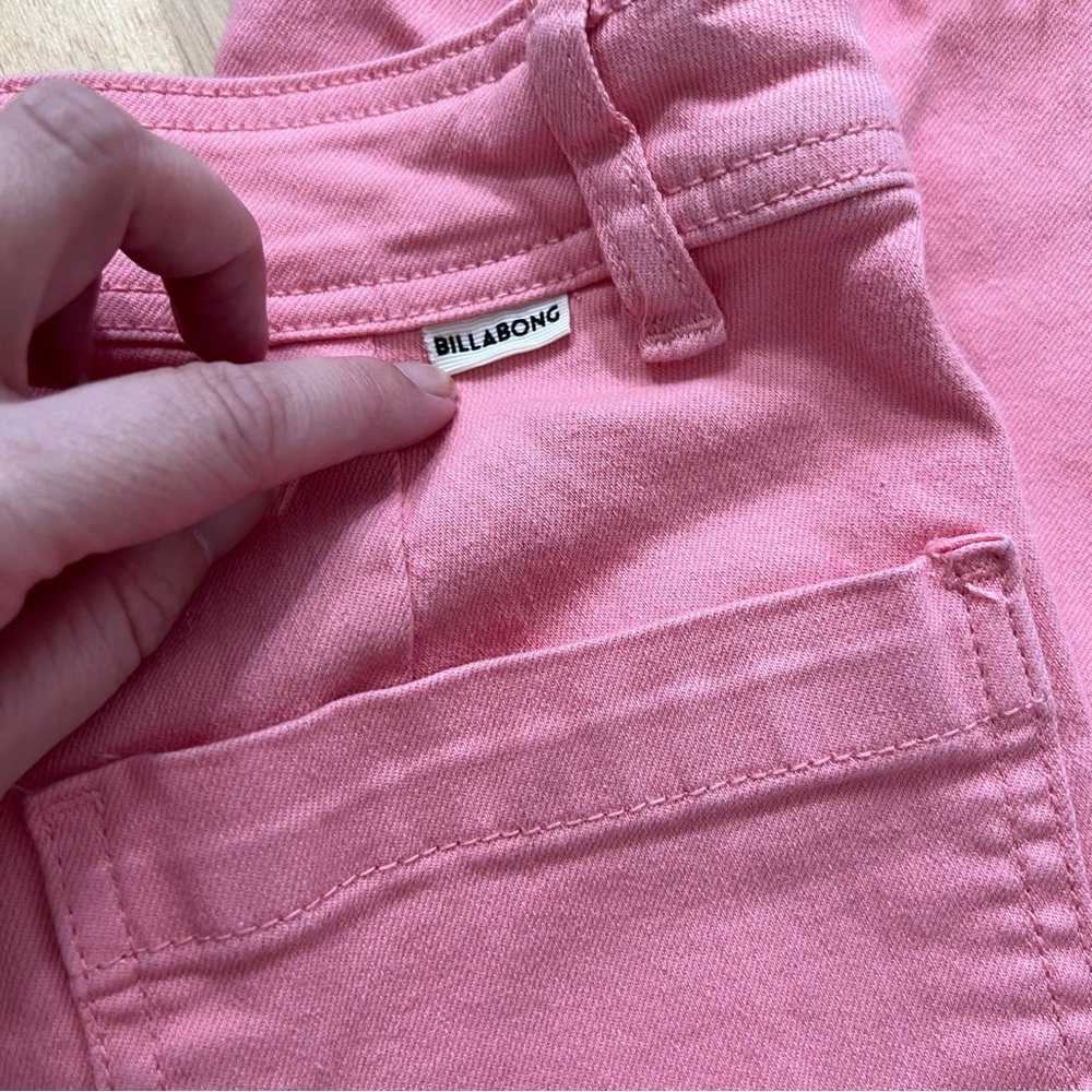 Billabong Pink Raw Hem Flare Jeans Girls Size 24 - Picture 6 of 9